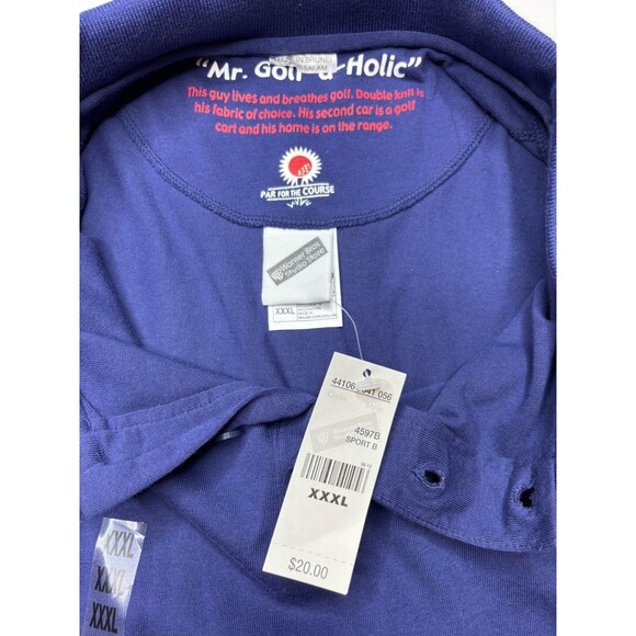 Vintage 1994 Looney Tunes Acme Polo Shirt Bugs Bunny Golfing Size XXXL Dark Blue - Picture 2 of 6